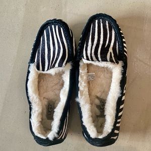 Zebra Ugg Slippers/Moccasins